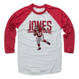 Mens Baseball T-Shirt Red / Ash